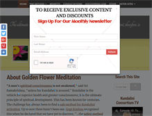Tablet Screenshot of goldenflowermeditation.com